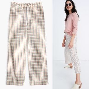 Madewell Emmett Wide-Leg Pants Rainbow Windowpane